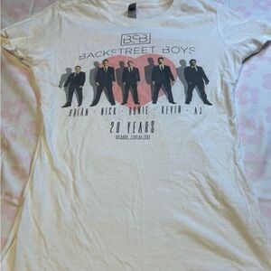 White Graphic T-Shirt - 20 Years Backstreet Boys official tour shirt